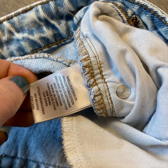 Material Girl Light Wash Butterfly Distressed Jeans Size 3 - Picture 5 of 8